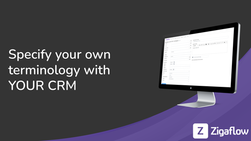 Specify your own terminology with YOUR CRM